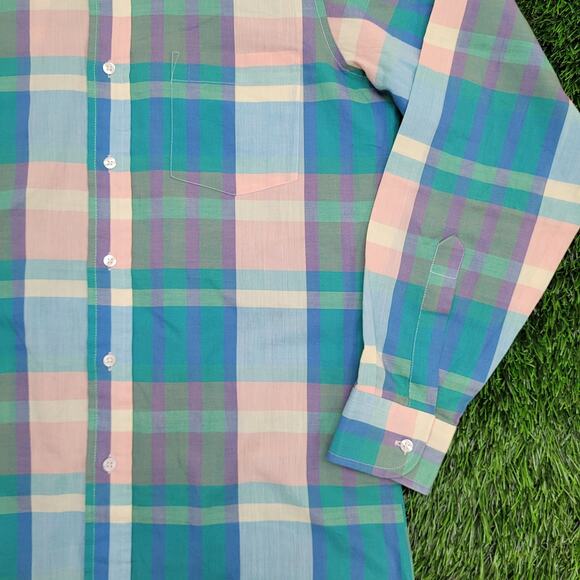 Vintage 80s LEE Western Hippie Shirt S/M 20x30 Plaid Snap USA - Picture 10 of 10